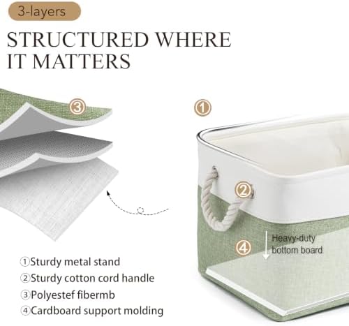 15x11x10 In Foldable Fabric Large Storage Bins with Handle 6 Pack - Image 2