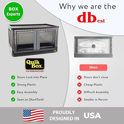 dbest products Quik Box - 19 Gallon Stackable Storage Bins with Doors, Collapsible Organizer Foldable Container, for Bedroom Living Room Neat, Tidy Dorms and Organized Homes, Boxes - Image 6