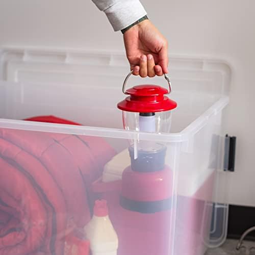 IRIS USA 132 Qt Stackable Storage Bins with Lids, Clear - Image 6