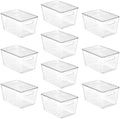 Vtopmart 10 Pack Clear Stackable Storage Bins with Lids and Handles, Large by Vtopmart