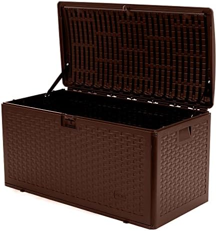 Plastic Development Group Outdoor Storage Deck Box, Standard Closure, 73 Gallon, Java - Image 4