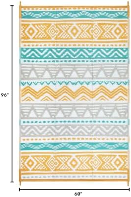 Lahome Outdoor Rug Waterproof, 5x8ft Outdoor Plastic Straw Camping Rug - Image 2