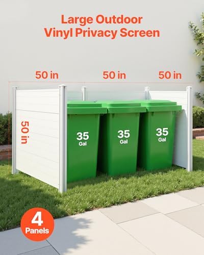 VEVOR Outdoor Privacy Screens 50" W x 50" H 4-Panel Air Conditioner Fence - Image 2