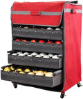 Balsam Hill Deluxe Rolling Ornament Chest - 120pc Christmas Decoration Storage with Dividers & Trays by BalsamHill