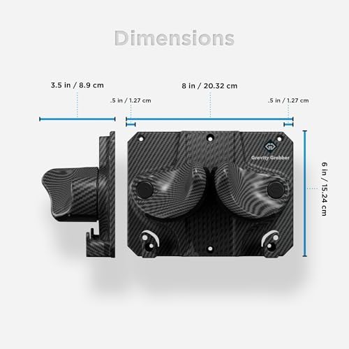 Gravity Grabber, The OG - Ski & Snowboard Wall Mount, Indoor Garage & Home Storage Organizer, Damage-Free Grip, Holds Skis/Boards/Poles/More, Space-Saving Premium Gear Rack, (Carbon 3-Pack) - Image 6