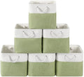 13x13 Inch Foldable Fabric Cube Storage Bins with Handles 6 Pack by VQRTEXAStorageBasket