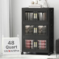 UAMFURI Stackable Storage Bins with Lids, 144QT Extra Large Storage Cabinet by UAMFURIDirect