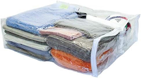 10-Pack Clear Vinyl Zippered Storage Bags 24 x 27 x 7 Inch for Comforters and Bedding Sets - Image 2