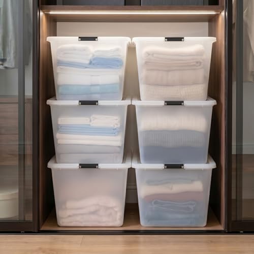 IRIS USA 6-Pack 55 Quart Clip Box with Latching Lid - Image 4