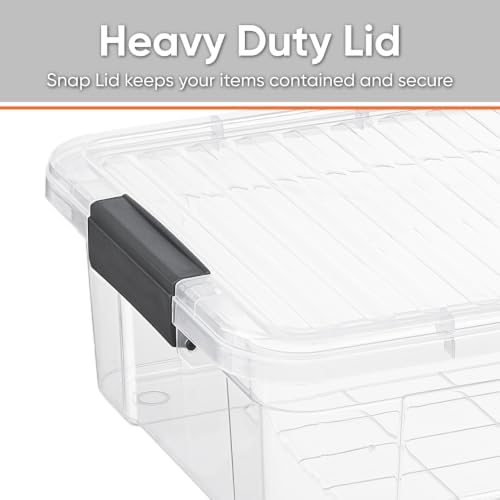 Superio Clear Storage Boxes with Lids, Plastic Container Bins for Organizing, Stackable Crates, BPA Free, Non Toxic, Odor Free, Organizers for Home, Office, School, and Dorm (22 Quart, 2 Pack) - Image 3