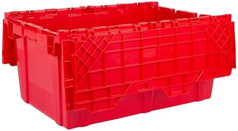 HE HUDSON EXCHANGE 27.3x17.2x12.6” (3 Pack, 18.7 Gallon) Tote with Attached Lid, Red - Image 4