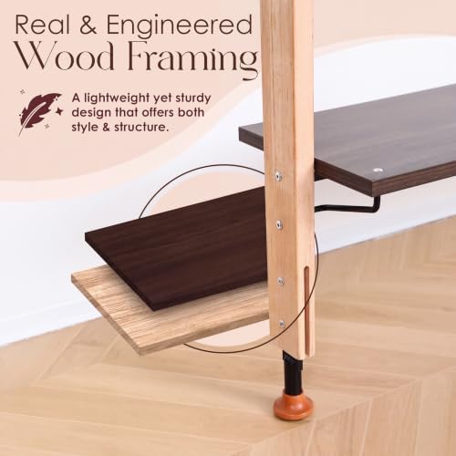 Wall Mounted Closet Organizer, Industrial Pipe Clothing Rack 83" x 50" - Image 3