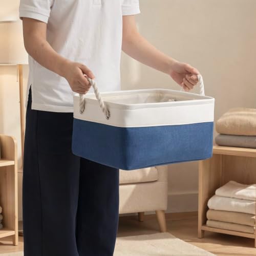 13.8x9.8x6.7 Inch Fabric Small Storage Bins with Handles 6 Pack - Image 5