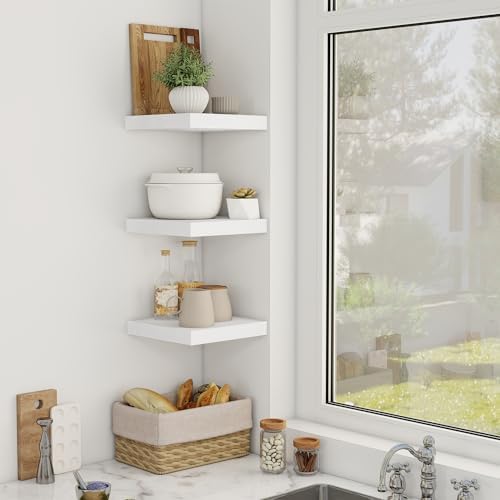 Acovy 12 Inch Floating Shelves, 12" Deep Floating Shelf Wall Mounted, 12" Wall Shelves, Rustic Deep Bookshelf, Extra Deeper Display Shelves & Storage Shelves for Bedroom, Living Room, Set of 3 - Image 2