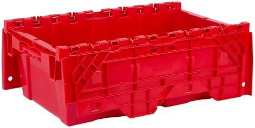 HE HUDSON EXCHANGE 19.6x11.6x7.3” (5 Pack, 3.7 Gallon) Tote with Attached Lid, Red - Image 5