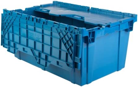 HE HUDSON EXCHANGE 27.3x17.2x12.6” (3 Pack, 18.7 Gallon) Tote with Attached Lid, Blue - Image 3
