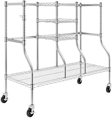 SafeRacks Golf Equipment Organizer Rack, Golf Bag Storage Rack for Garage, Fits 2 XL Bags & Accessories - Standard and Deluxe by SafeRacks