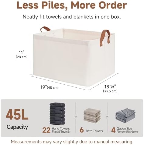 StorageWorks Closet Storage Baskets, Natural Color, Beige, Extra Large, 2-Pack - Image 6