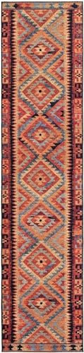 Unique Loom Outdoor Tribal Collection Area Rug - Tortuguero (2' 7" x 12' Runner Multi/Blue) - Image 3