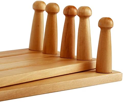 WEBI Accordion Wall Hanger,Expandable Wooden Hat Rack for Wall Mounted Coat Rack,Accordion Hat Hooks Holder for Baseball Caps,14 Peg,Natural,2 Packs - Image 3