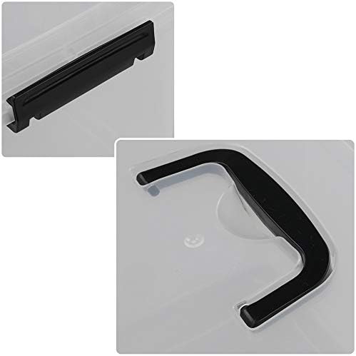 10 L Clear Plastic Storage Box with Latch and Handle, 4-Pack - Image 3