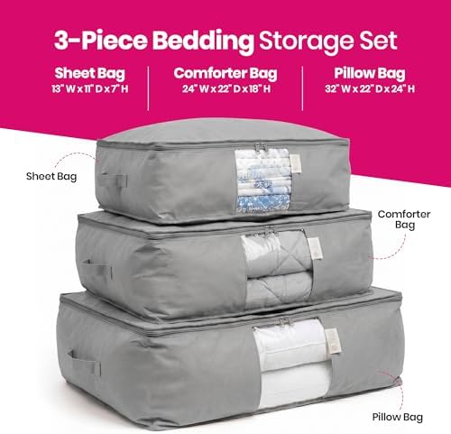Storage Bags for Comforter, Clothes & Bedding Sets With Cedar Protection - Image 3