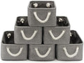 11.8x7.9x5.2 Inch Fabric Small Storage Bins with Handles 6 Pack by VQRTEXAStorageBasket
