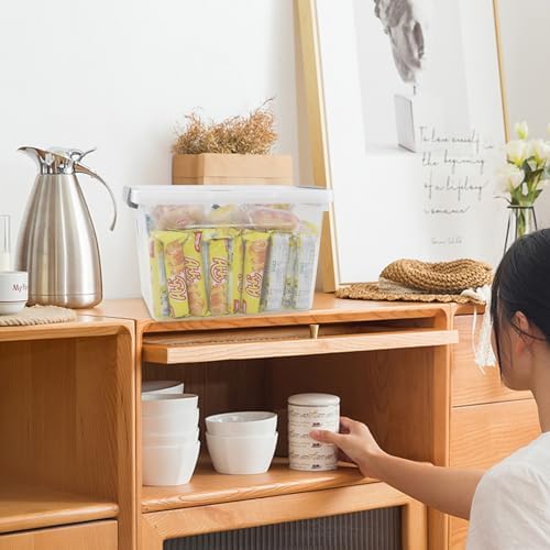 6-Pack Clear Plastic Storage Latch Box with Lids, 10 L - Image 7