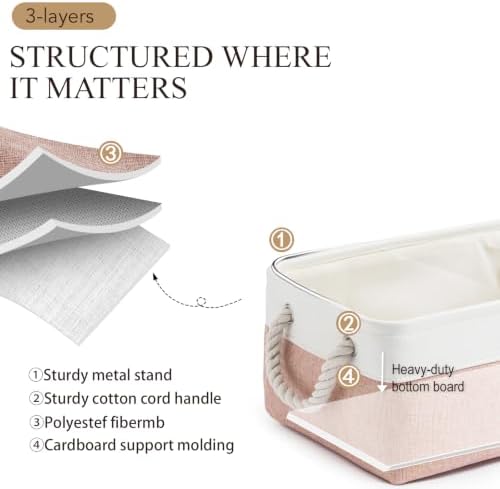 13.8x9.8x6.7 Inch Fabric Small Storage Bins with Handles 6 Pack - Image 2