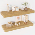 Acovy 30 Inch Floating Shelves, 12" Deep Floating Shelf Wall Mounted, 30" Wall Shelves, Rustic Deep Bookshelf, Extra Deeper & Thicker Display Shelves for Bedroom, Living Room, Set of 2 by Acovy