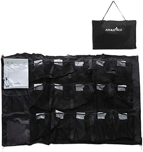 Athletico 15 Player Dugout Organizer - Hanging Baseball Helmet Bag to Organize Baseball Equipment Including Gloves, Helmets, Batting Gloves, Balls, & More - Image 6
