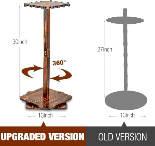 Ghosthorn Rotating Fishing Rod Holder for Garage,Wood Floor Stand Pole Rack - Image 6