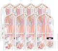 Univivi 40 Inch Dance Costume Garment Bags for Dancers, Clear, 8 Pack by Univivi