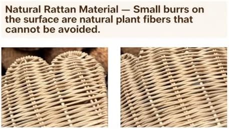 2pcs woven wall baskets,Natural rattan weaving,scalloped wall basket,hanging basket,16" x 10" x 7"In & 14" x 8" x 6"In - Image 2