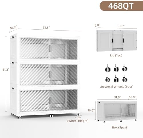 SAILUN 150Gal Extra Large Stackable Storage Bins with a Lid - Image 2