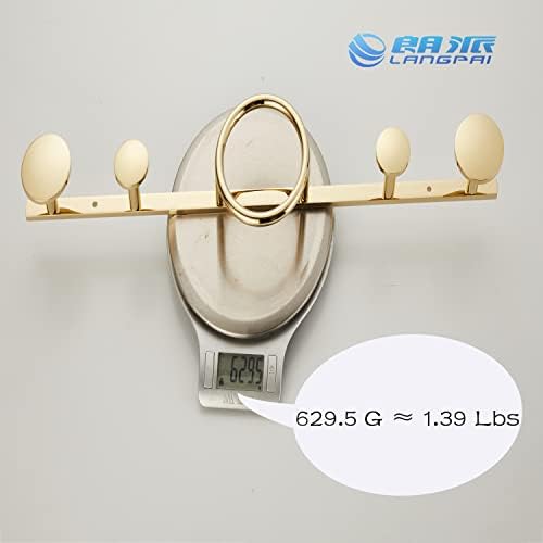 Coat Hooks for Wall Mounted Creative Modern Coat Rack Entryway Storage Hook Metal Row Hooks Hanging Robe & Towel Hooks Brass Polished Gold Finished - Image 5