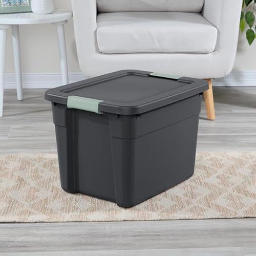 Sterilite Latch Tote Storage with Lids for Home & Office, 12 Gallon, 6-Pack - Image 5