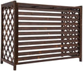 AC Fence Privacy Screen for Outdoor 43.3" x 19.7" x 33.5", 4-Panel, Brown by BANLICALI