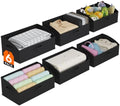 Lifewit Trapezoid Closet Storage Bin for Shelf, 6 Packs 23L, Black by Lifewit