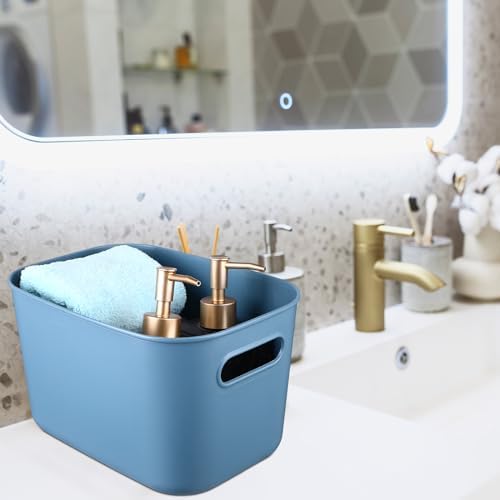 Hoolerry 8 Pieces Storage Bins, 10.2 x 7 x 6.3 Inch, Blue - Image 5