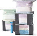 VOUNOT Set of 7 Clothes Storage Bag with Large Capacity Vacuum Bag 3 Foldabale EDENOO Storage bag with Reinforced Handle 3 Vacuum Bags with Hand Pump for Bedding and Clothes. by VOUNOT