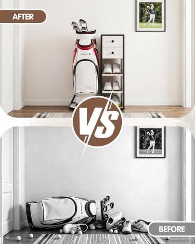 Mythinglogic Furniture-Style Golf Bag Organizer with Drawers and Shelves - Image 7