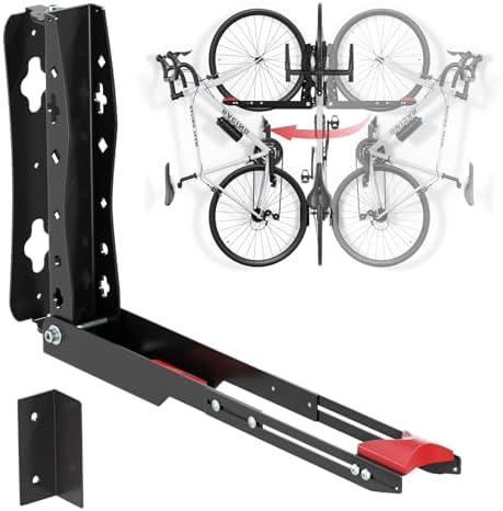 Urban Deco Swivel Bike Wall Mount,Adjustable Bike Hanger,Space Saving Bike Rack Garage,Easy to Load and Unload Bike Rack Wall Mount Can Hold Up to 77 lbs (1) by UrbanDeco