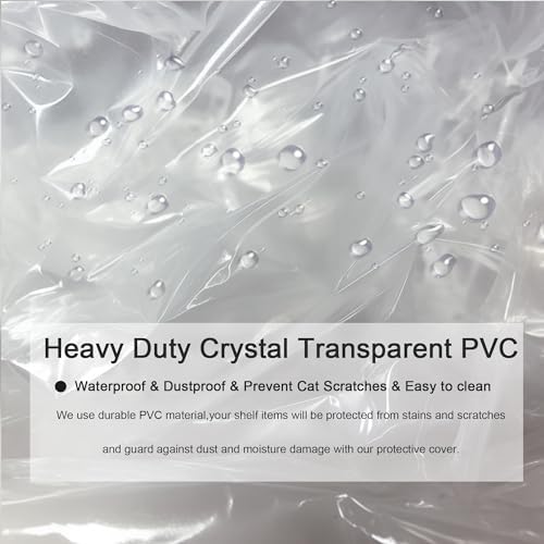 Clear PVC Wire Shelf Cover with Zipper Waterproof Dustproof 36x14x54 - Image 6
