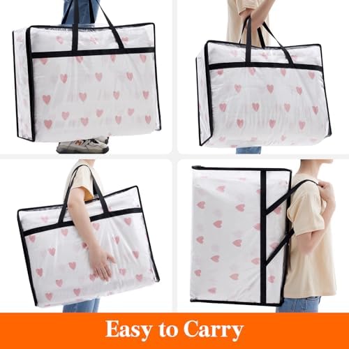 Lifewit 95L Clear Clothes Storage Bags,Plastic Foldable Blanket Storage Bag - Image 6