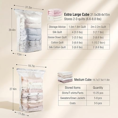 No Pump Vacuum Storage Bags, Life Space Creator Bags, 40"×32"×12"(4) - Image 6