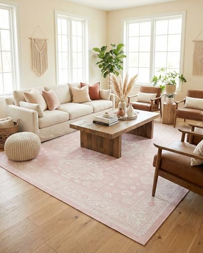 Rugs.com - Outdoor Aztec Rug – 10' x 13' 1 Pink Indoor/Outdoor Rug – Washable, Stain-Resistant Flatweave for Spacious Patios, Decks, and Porches - Image 4