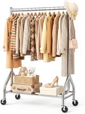 EAGMAK Heavy Duty Clothes Rack Load 268 LBS, 31.5 inch Hanging Rod, Silver by EAGMAK