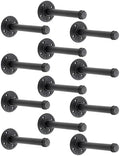 6 Inch Black Industrial Pipe Floating Clothing Rack Wall Mounted, 12 Pack by HomeExpert