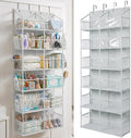 HOMELUX THEORY Over the Door Organizer, 6-Tier XL, 100D Fabric, Transparent by HomeluxTheory
